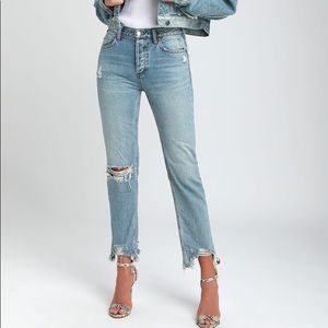 Free People Mid-Rise Straight Leg Jeans Size 29